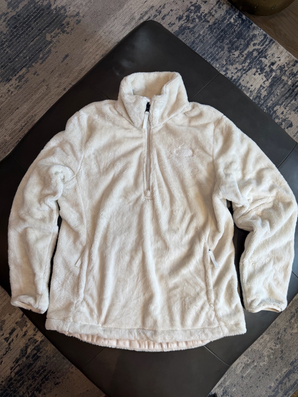 The North Face Cream Fleece Quarter Zip Pullover